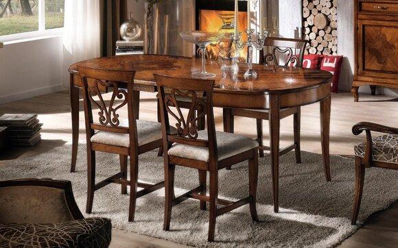 Möbel Einrichtung Gruppe Tisch + 4 Stuhl Set Esstisch Garnitur Esszimmer 5tlg.