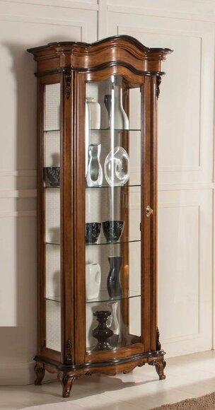 Wohnzimmer Möbel Massive Holz Vitrinen Glas Schrank Echtholz Anrichte Vitrine