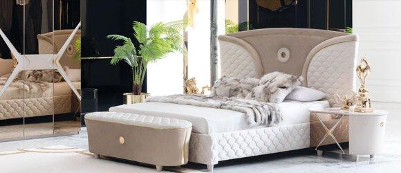 Doppelbetten Modernes Bettgestell Betten Set 3tlg. Schlafzimmer Bett Nachttisch