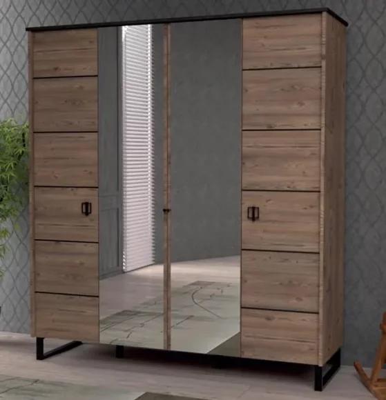 Kleiderschrank Modern Holz Kinderzimmer Braun Möbel Design Schlafzimmer