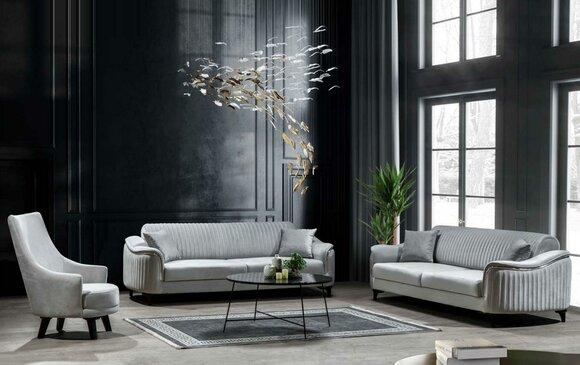 Sofagarnitur Sofa Luxus Garnitur Sofas Sessel 331 Sitzer Modern 3tlg