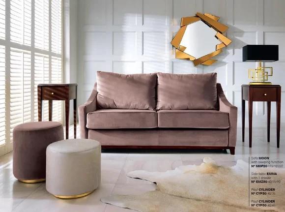 Wohnzimmer Set Sofa Couch Beistelltisch Hocker Sofas Couchen 3tlg.