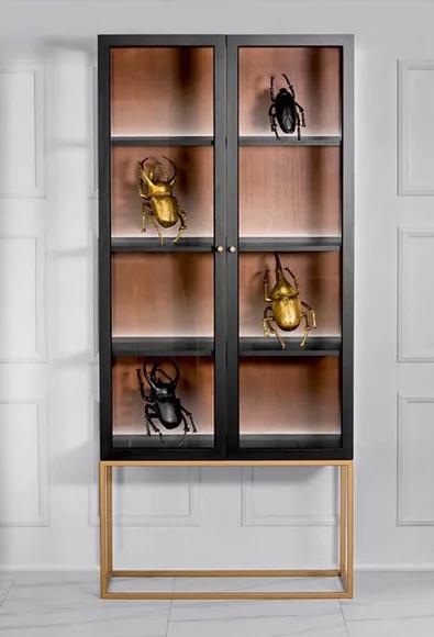 Vitrine Schränke Vitrinen Schrank Holz Glas Möbel Design Wohnzimmer