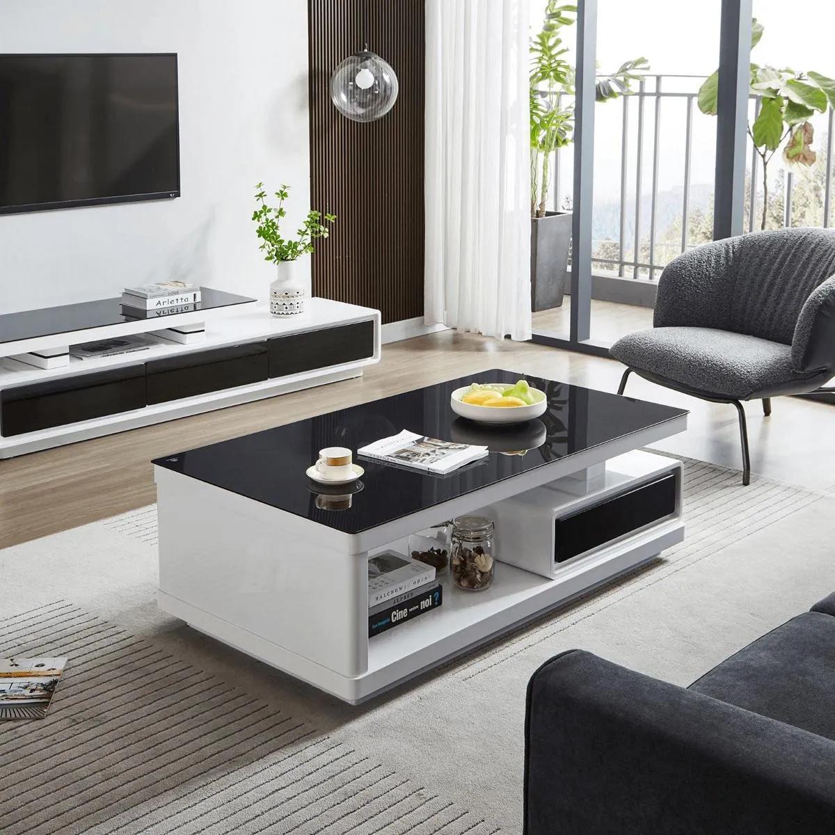 Luxus Couchtisch Ablagetisch Beistelltisch Glastisch Moderne Möbel