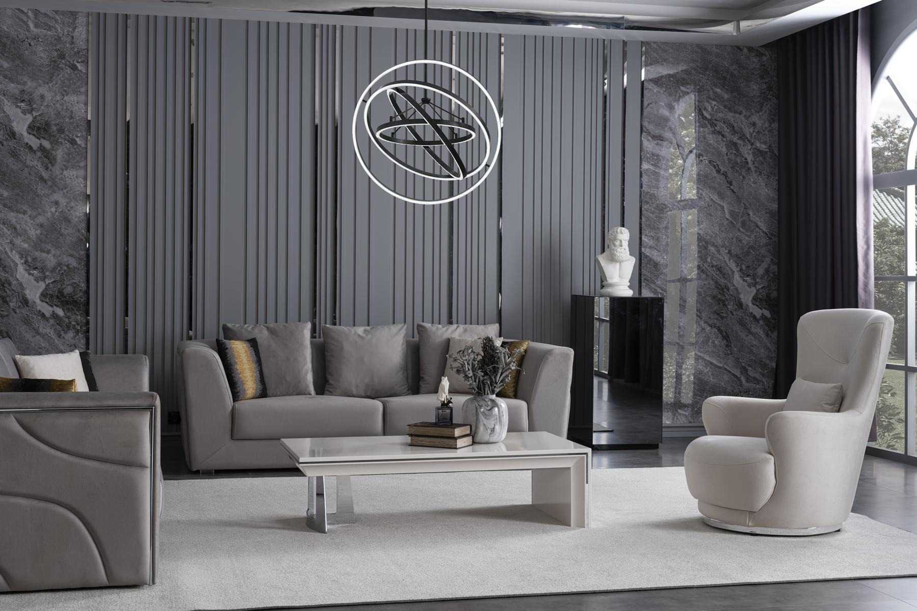 Villa Möbel Europäische Möbel Wohnzimmer Set Sofagarnitur 3tlg.