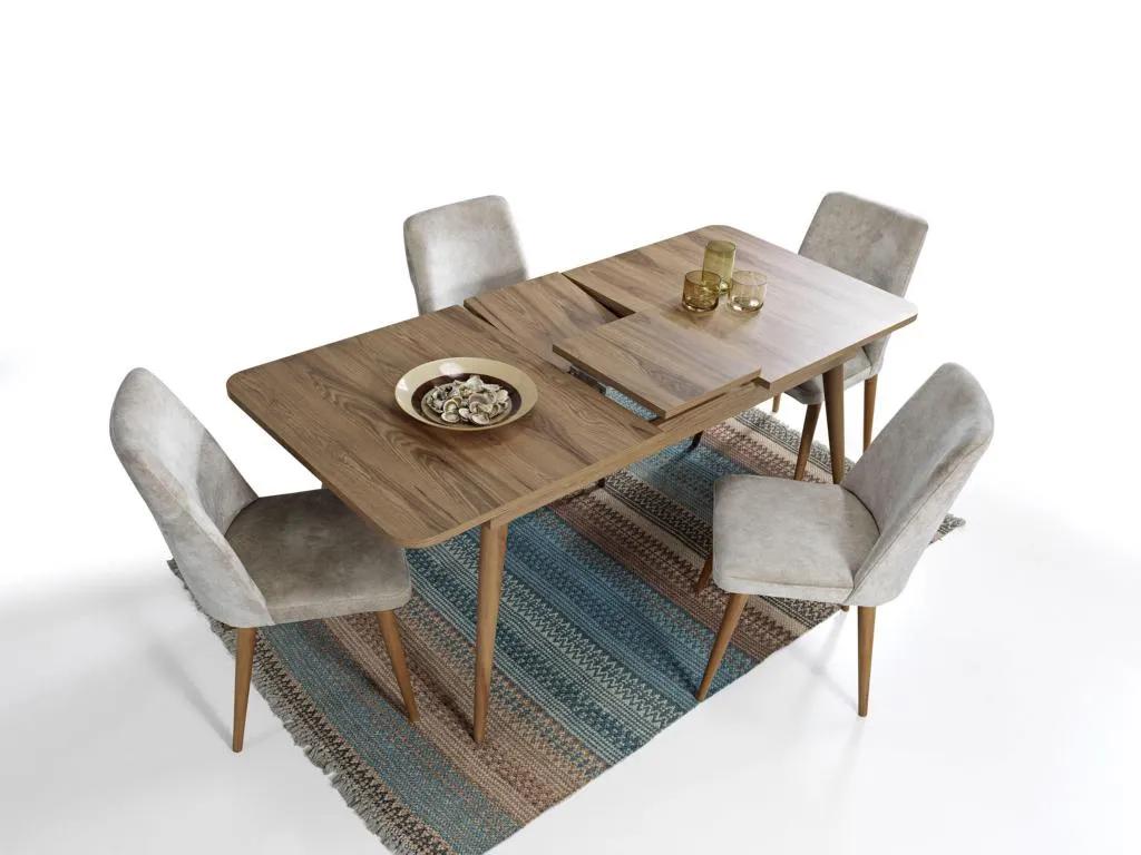Esszimmer Set Essgruppe Tisch Esstisch Set 4x Stühle Komplett 5tlg.