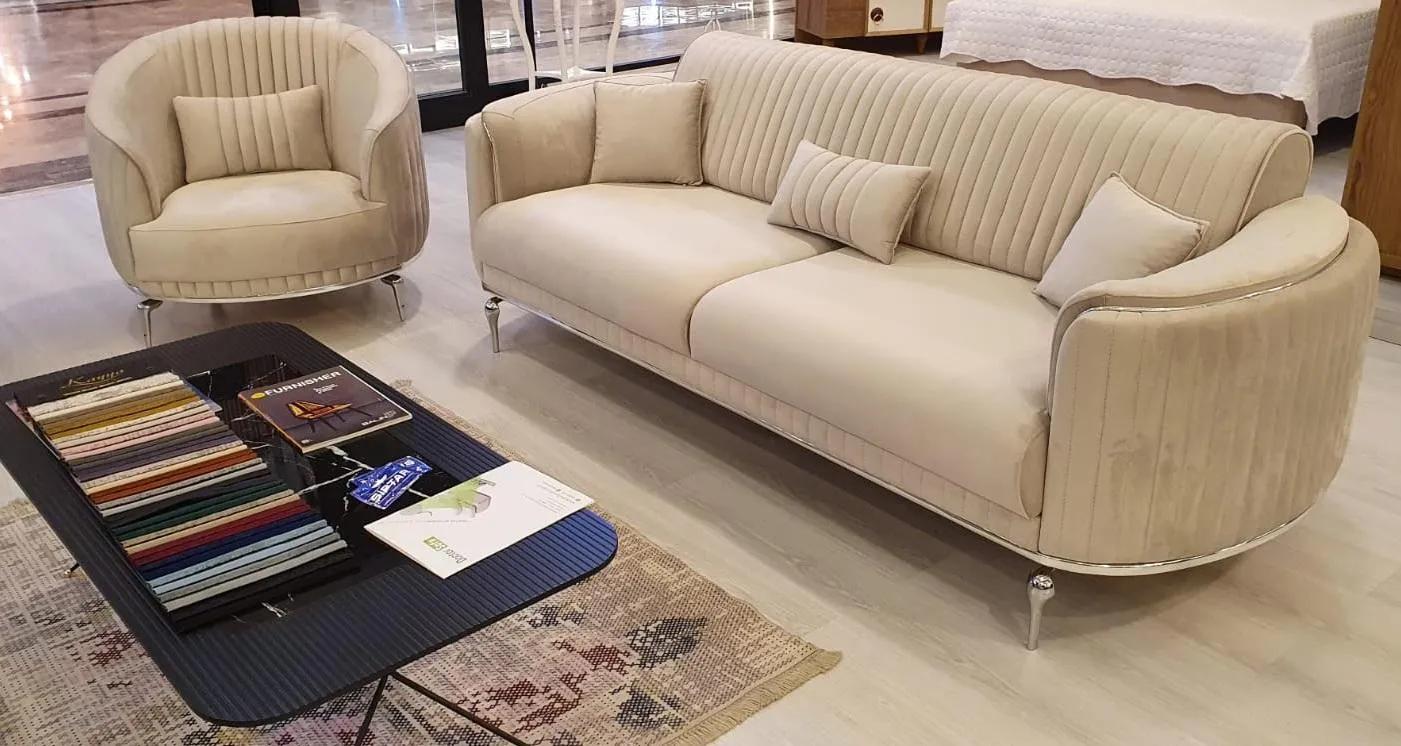 Sofagarnitur 3+1 Sitzer Set Design Sofa Polster Couchen Couch Modern