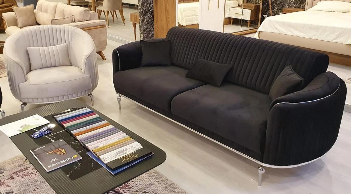 Wohnzimmer Sofagarnitur 3 +1 Sitzer Set Design Sofas Polster Modern