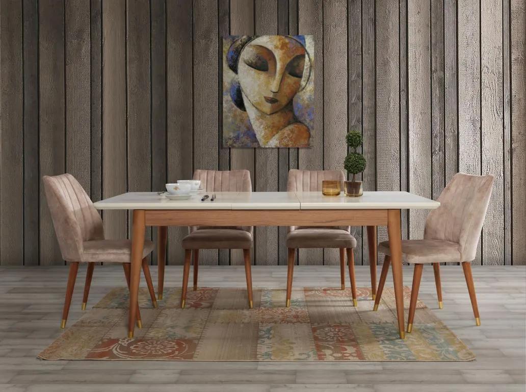 Esszimmer Design Möbel Modern Tisch 4x Stühle 5tlg. Set Garnitur