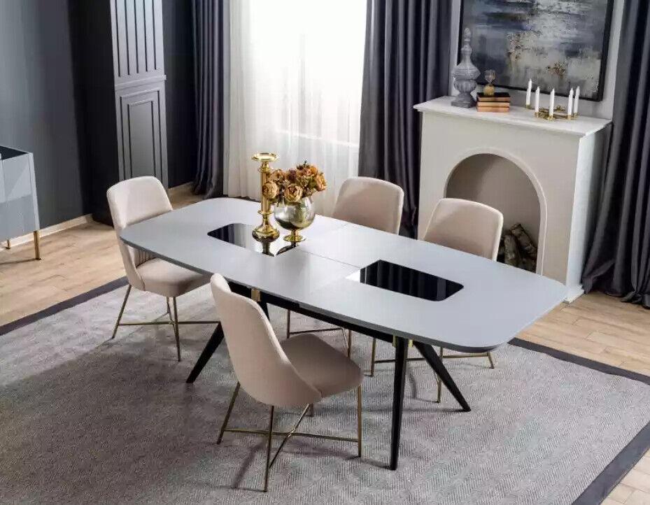 Esszimmer Set Esstisch 4x Stühle Garnitur Tisch Gruppe 5tlg. Komplett 5tlg