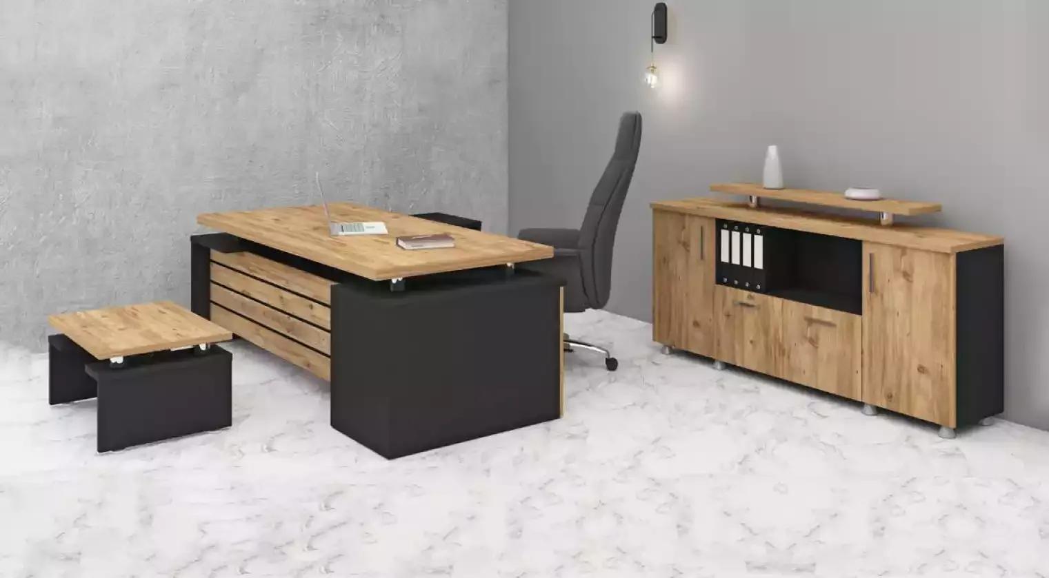 Designer Büromöbel Luxus Arbeitszimmer Set Modernes Designer 3tlg