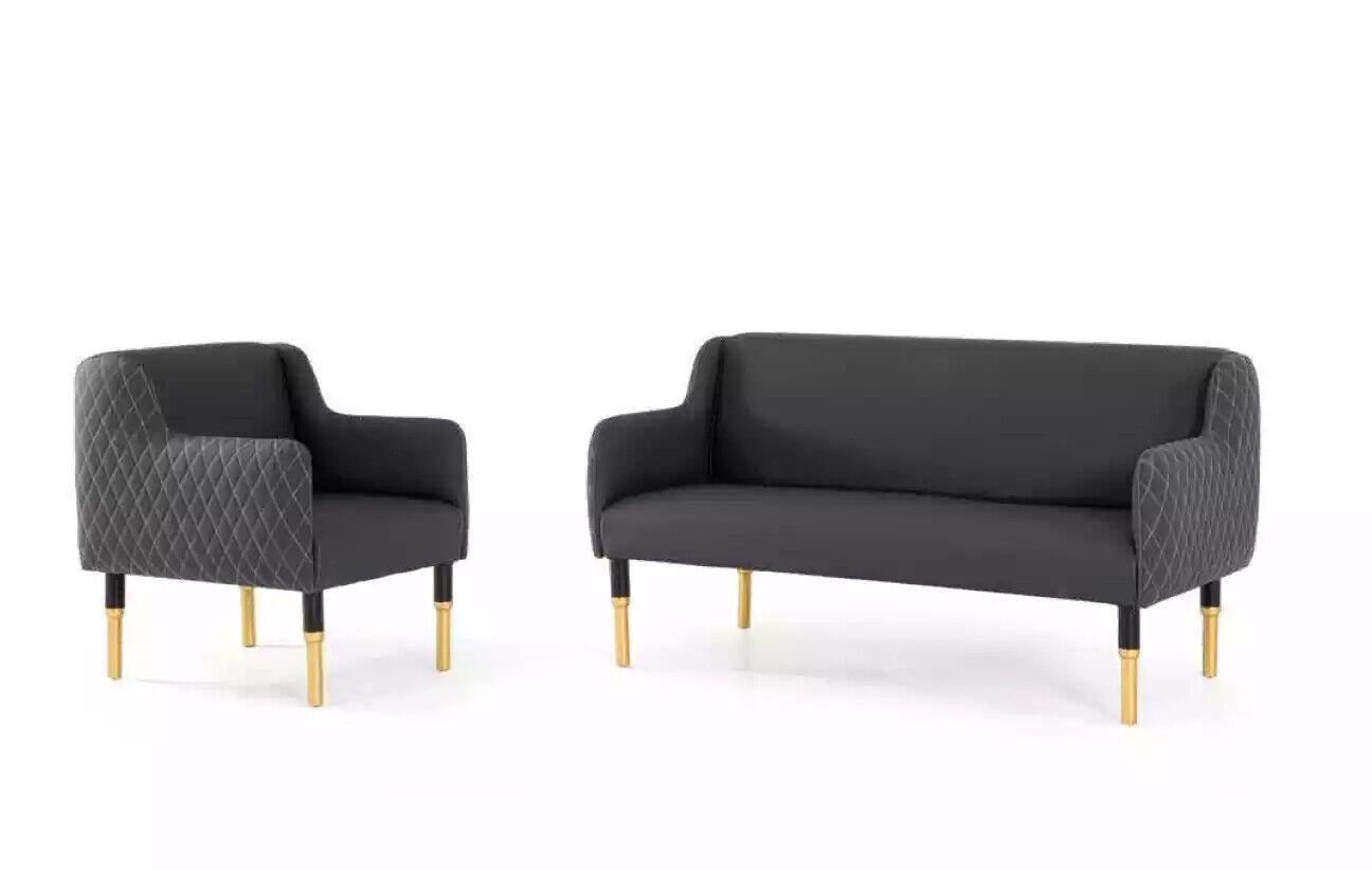 Sofa-Set Edelstahlmöbel Sofagarnitur Zweisitzer Einsitzer Sessel Polster