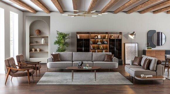Stoffsofa Sofagarnitur Stoff Sofas Grau Sofa 32 Sitzer Couchtisch Möbel