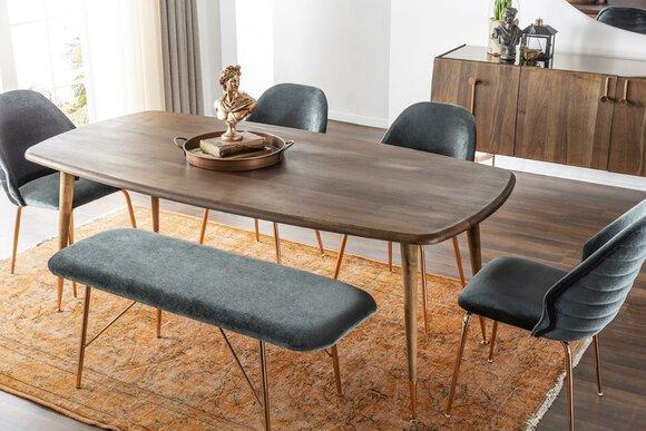 Essecke Essgruppe Esszimmer Esstisch Stühle Tisch Set 8tlg Holz Braun