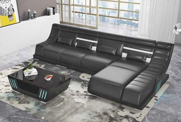 Designersofa Ecksofa Sofa L Form Kunstleder Polster Sofas Eck