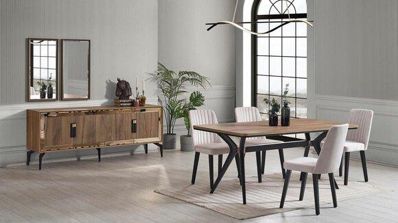 Esszimmer Luxus Essgruppe Esstisch Set 10tlg Esszimmer Braun Holz