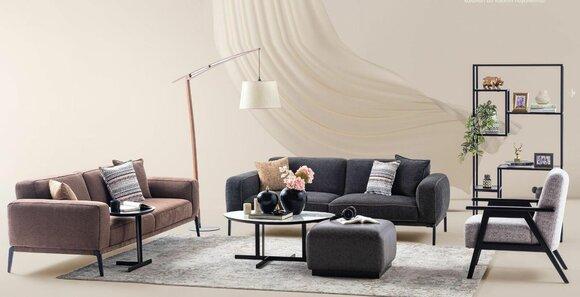 Couchgarnitur Dreisitzer Sessel Sofa Stoff 4tlg Stoffsofa Mehrfarbig 3+3+1+1