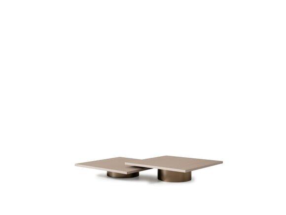 Gruppe Tische Couchtisch Kaffeetisch Beistelltisch Holz Set Beige 2tlg
