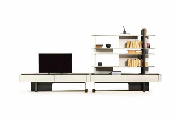 Wohnwand Sideboard RTV Lowboard Regale TV Ständer Schrank Holz Weiß