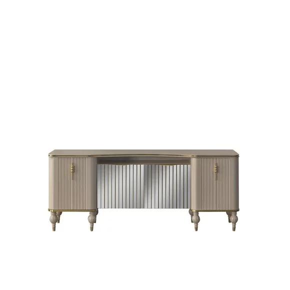 Moderne Beige Anrichte Luxuriöses Sideboard Wohnzimmer Holzschrank