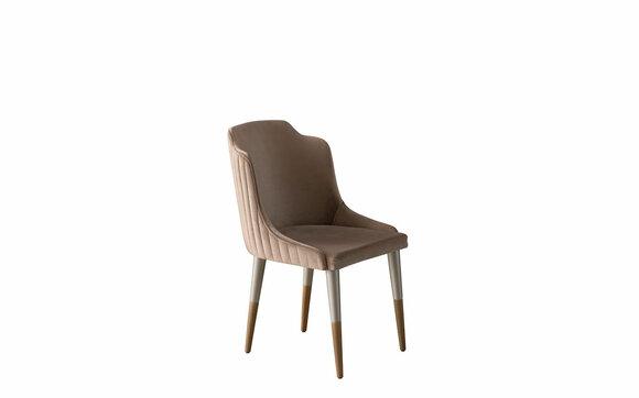 Beige Esszimmerstühle Gruppe Küchenstühle 6tlg Stoffstühle Esszimmer