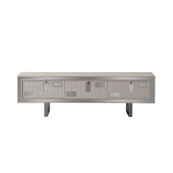 Sideboard TV Ständer RTV Lowboard Wohnwand Holz Weiß Möbel Wohnzimmer