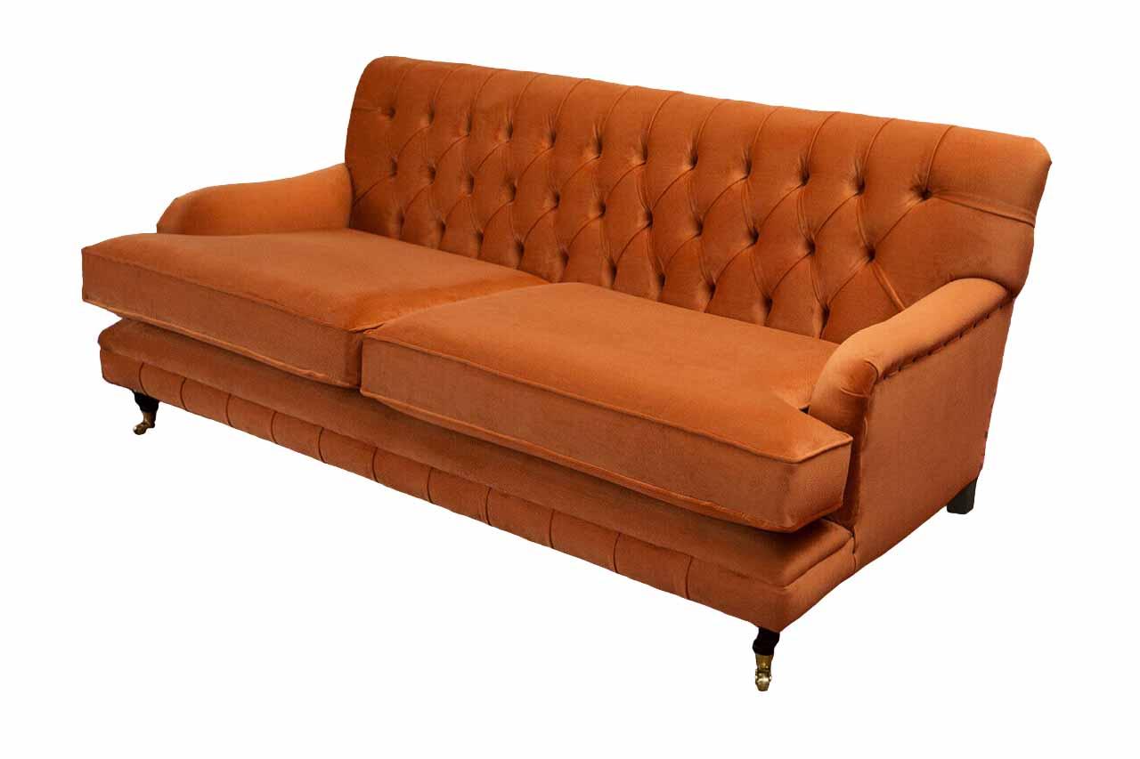 Chesterfield Design Luxus Polster Sofa Couch Sitz Garnitur Textil
