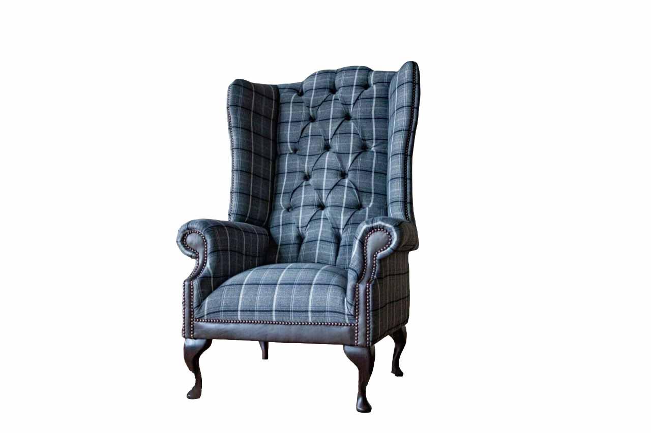 Ohrensessel Chesterfield Sessel Couch 1 Sitzer Sessel Textil Couchen Stoff