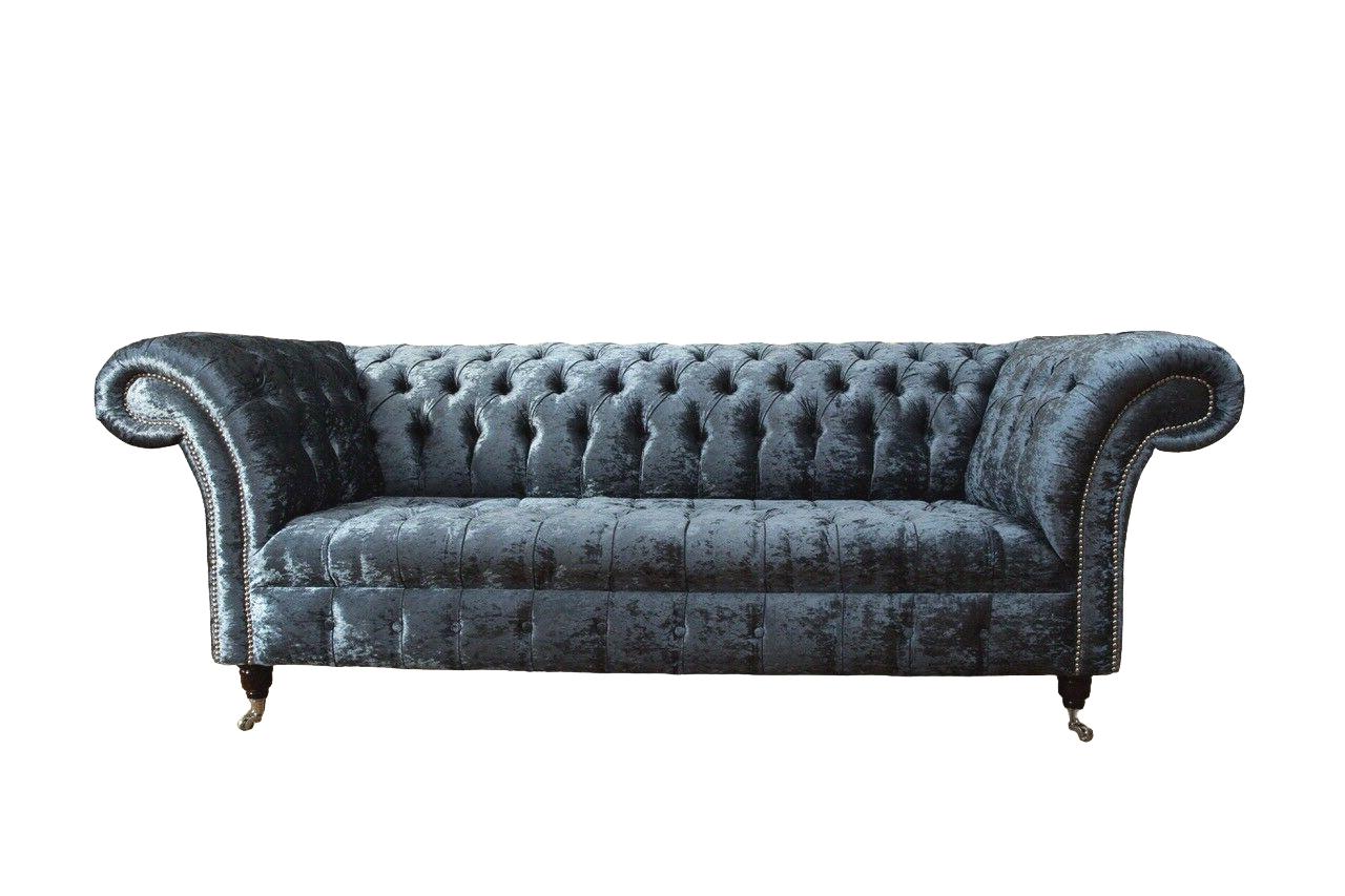 Design Sofa 3 Sitzer Couch Polster Sofas Stoff Wohnzimmer Textil Couchen