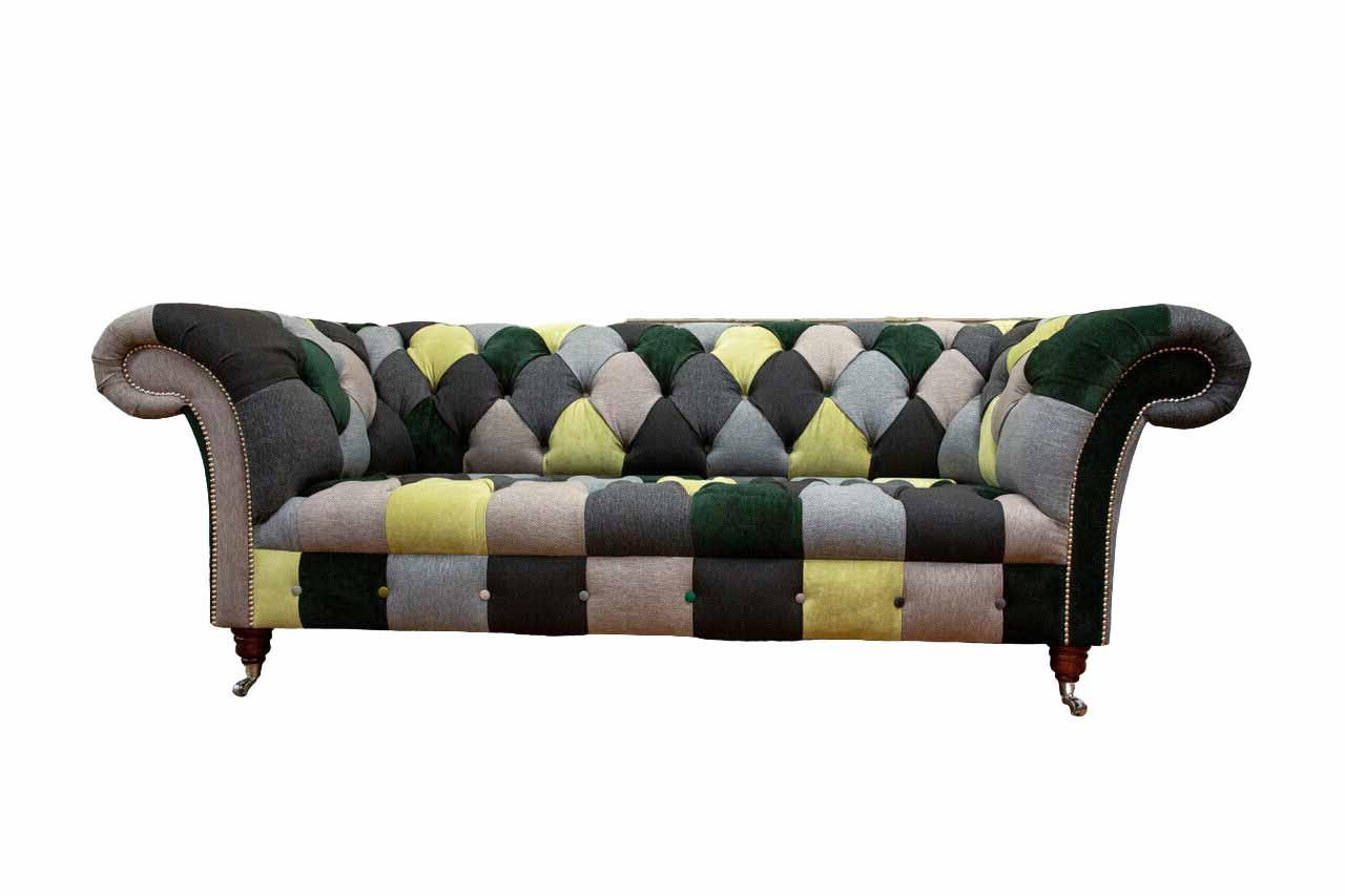 Sofa 3 Sitzer Luxus Möbel Chesterfield Möbel Textil Klassische Stil