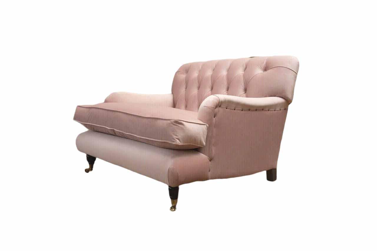 Sofa Chesterfield Sofas Couch Polster Garnitur Stoff 1,5 Sitzer Einsitzer