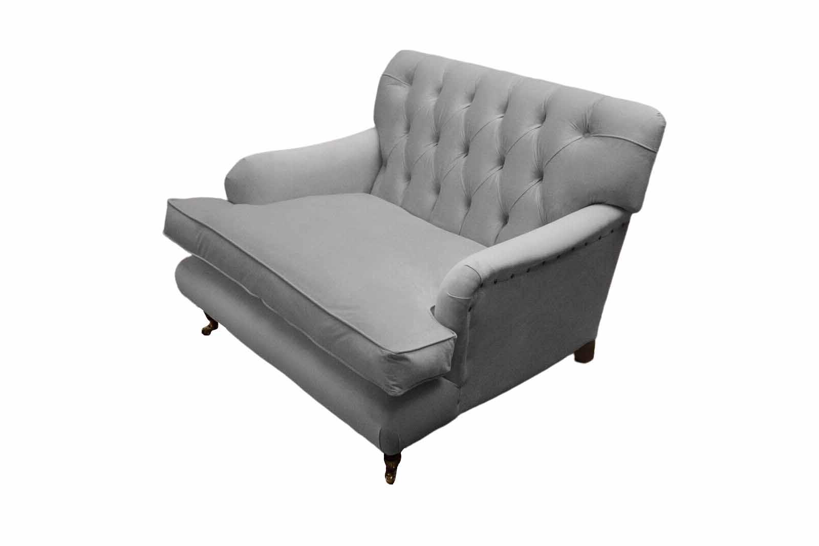 Chesterfield Sofa Couch Polster 1,5 Sitzer Sofas Klassisch Blauer Einsitzer