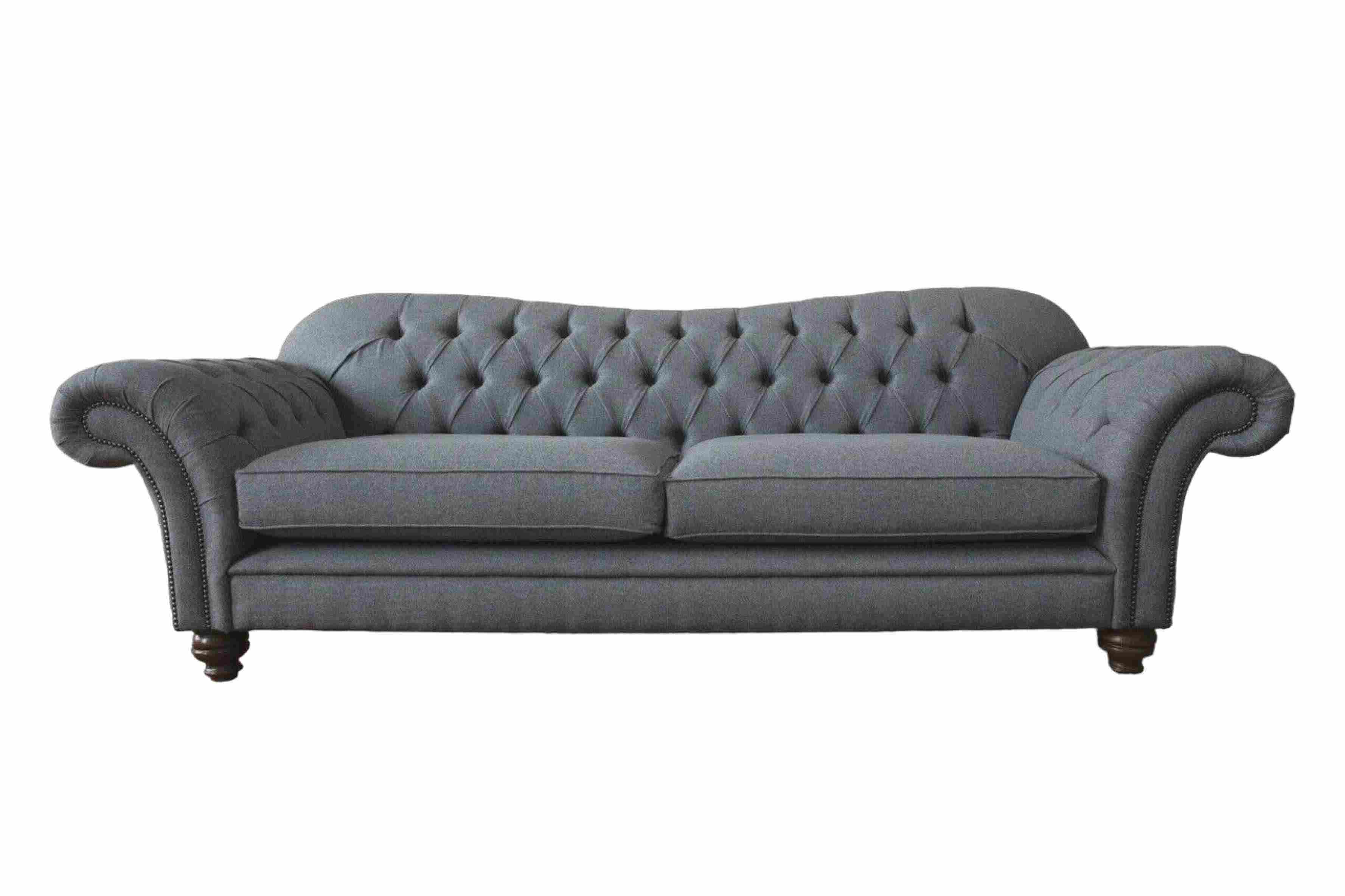Moderm Sofa 3 Sitzer Luxus Textil Couch Grau Sofas Polster Stoff