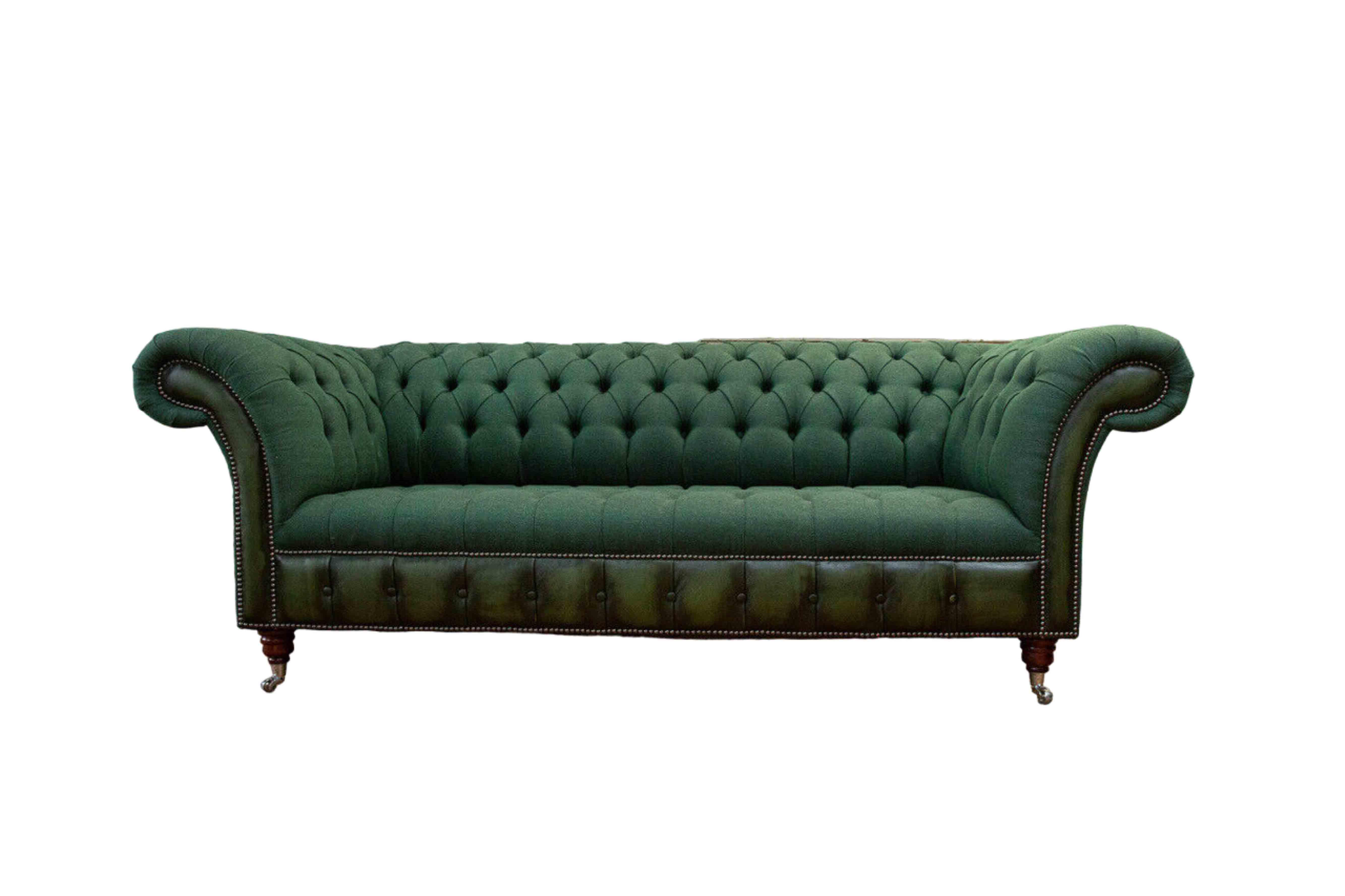 Chesterfield Sofa 3 Sitzer Couch Polster Stoff Couchen Textil Neu