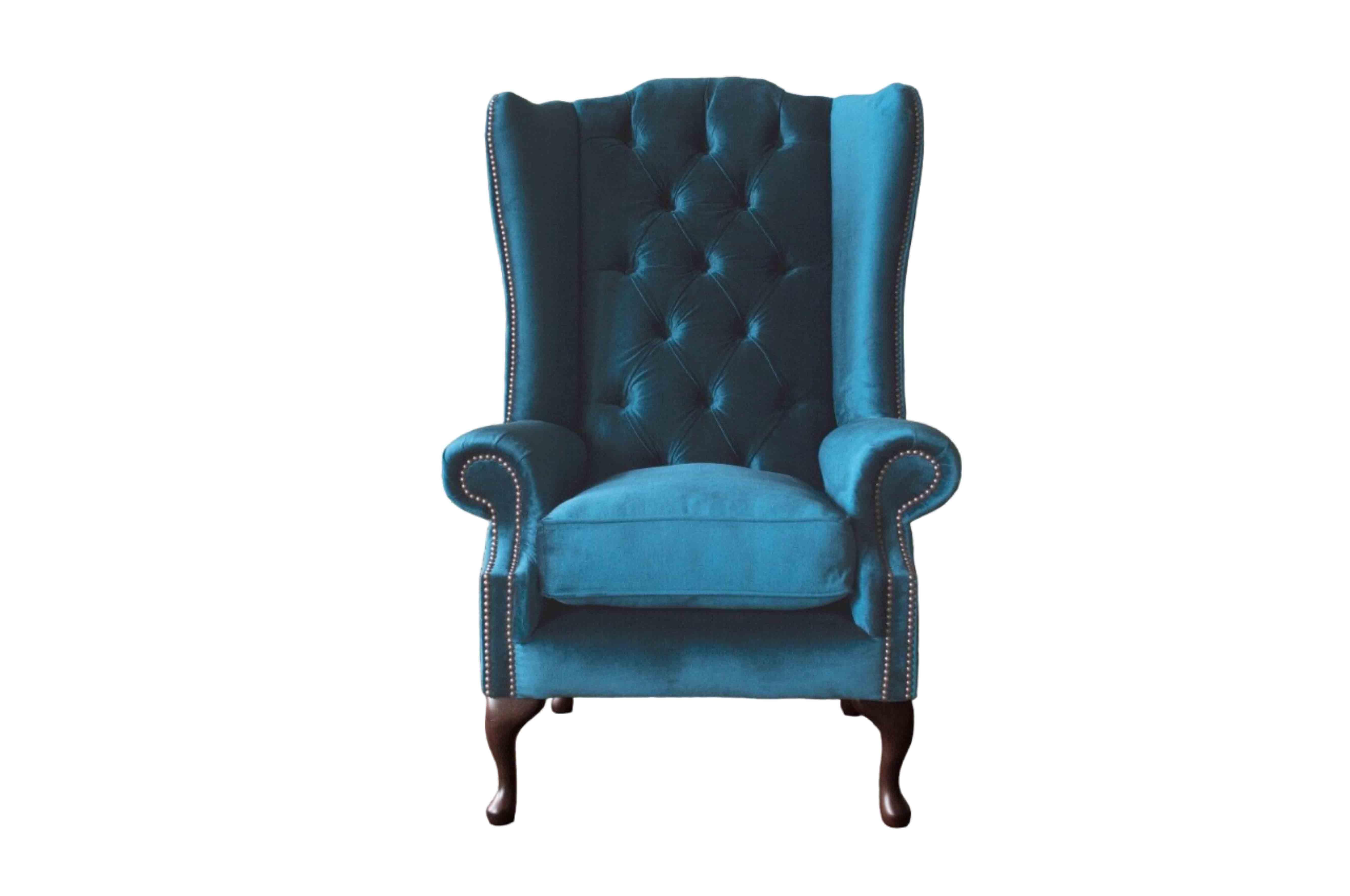 Chesterfield Sessel Ohrensessel Couch 1 Sitzer Sofa Textil Stoff Couch