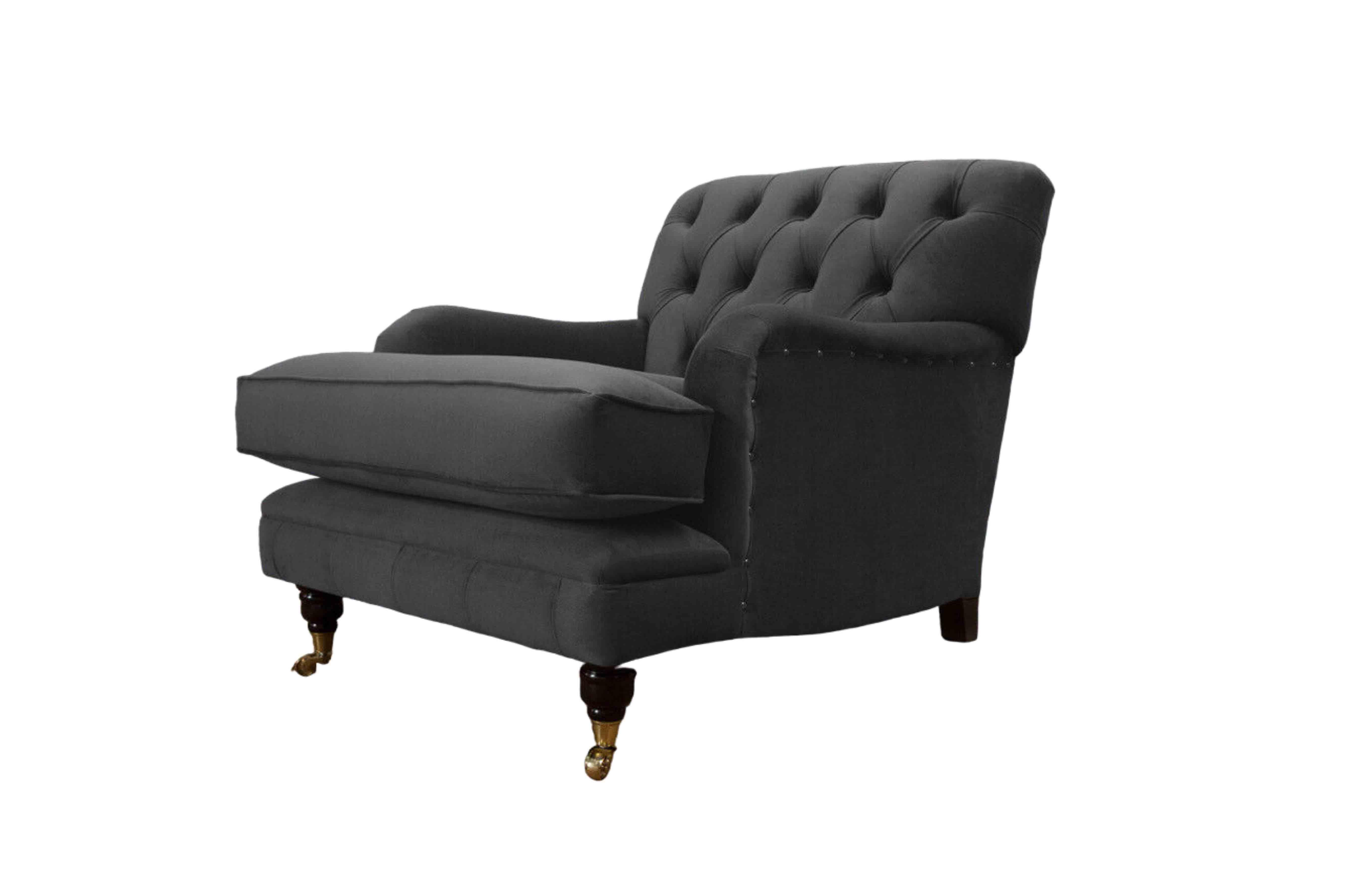 Chesterfield Sessel Couch Polster 1 Sitzer Design Couchen Textil