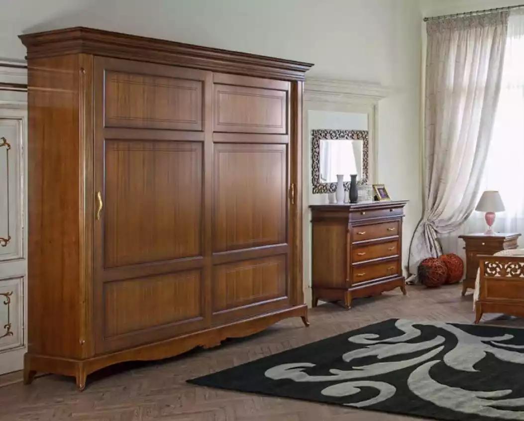 Echtholz Kleiderschrank Holzschrank Schrank Schlafzimmer Möbel Italien