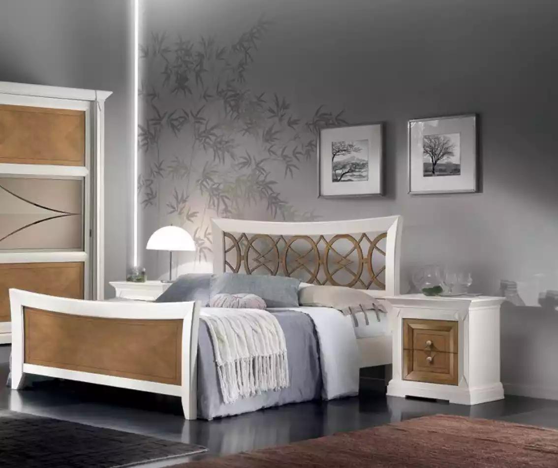 Schlafzimmer Möbel 3tlg. Set Bett Massivholz Nachttische 2x Betten Holz