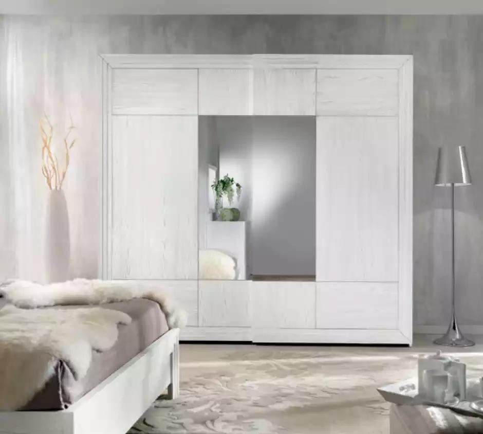 Kleiderschrank Weiß Schrank Holz Schlafzimmer Design Modern Möbel Neu