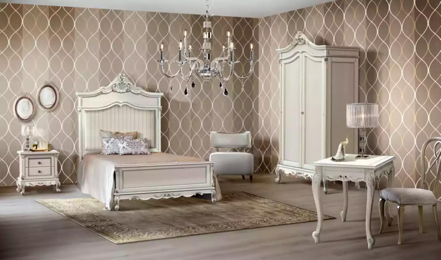 Schlafzimmer Set Stil Modern Bett Nachttisch Schreibtisch Möbel 4tlg.