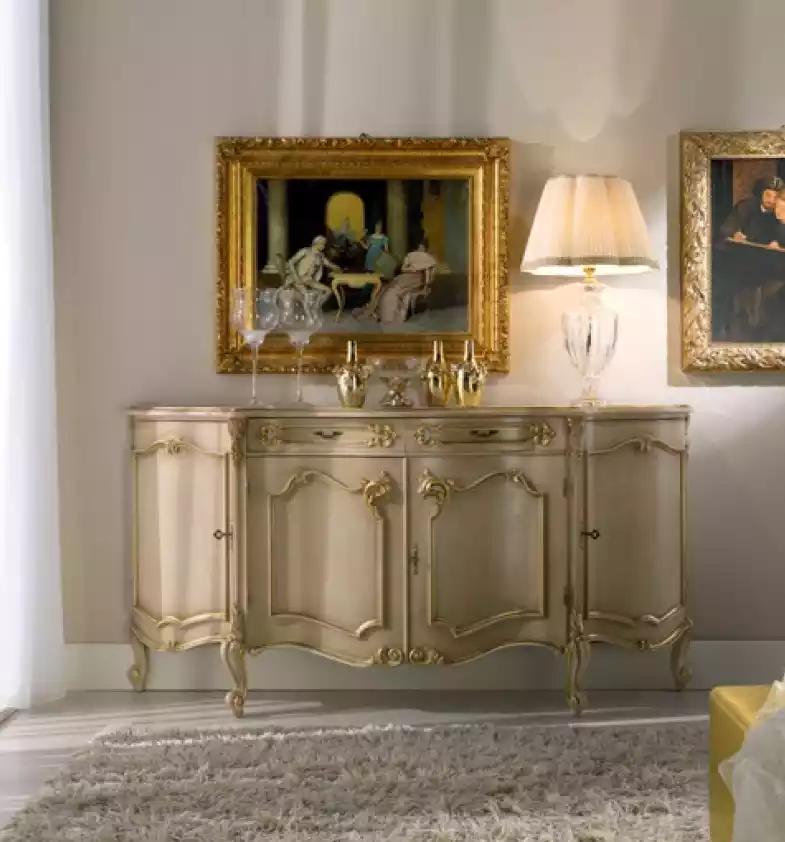 Sideboard Gold Stil Holz Möbel Kommode Neu Italienische Möbel Design