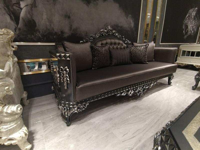 Edles Dreisitzer Sofa Modernen 3 Sitzer Stilvolle Sofa 3 Sitzer Braun
