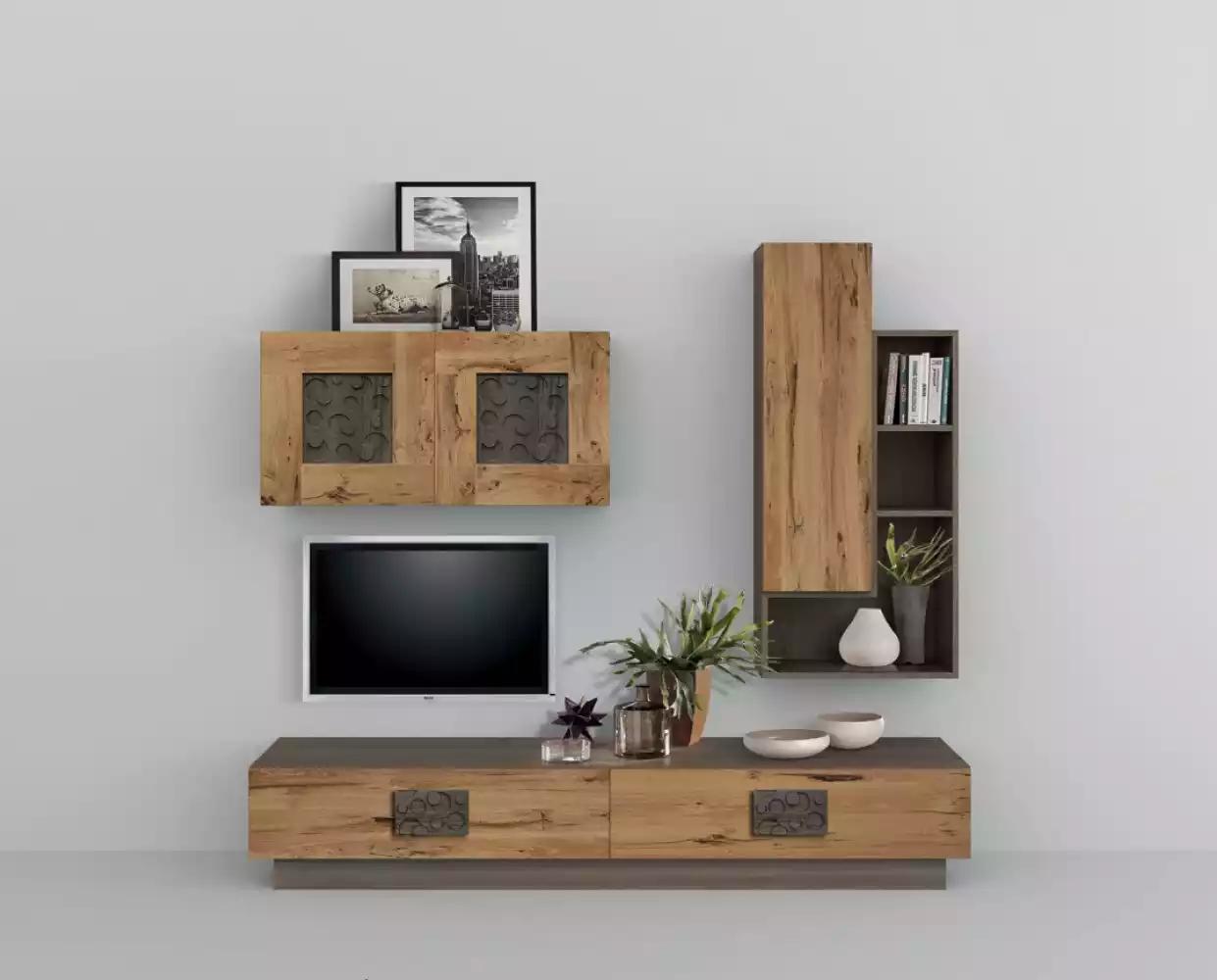 Wohnwand TV-Schrank Wohnzimmer Set Wohnmöbel Modern Wohnzimmer Schränke