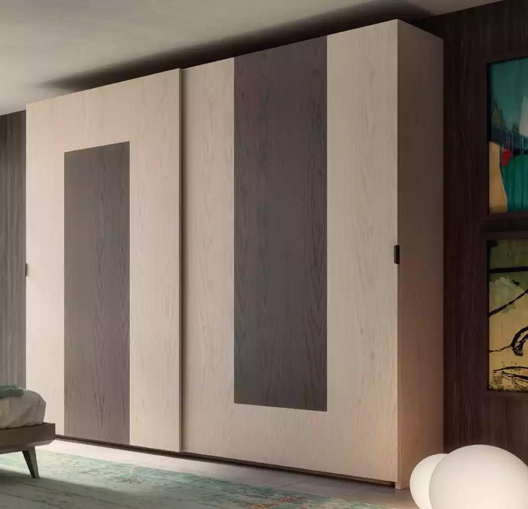 Kleiderschrank beige Schlafzimmer Material Holz Schrank Modern