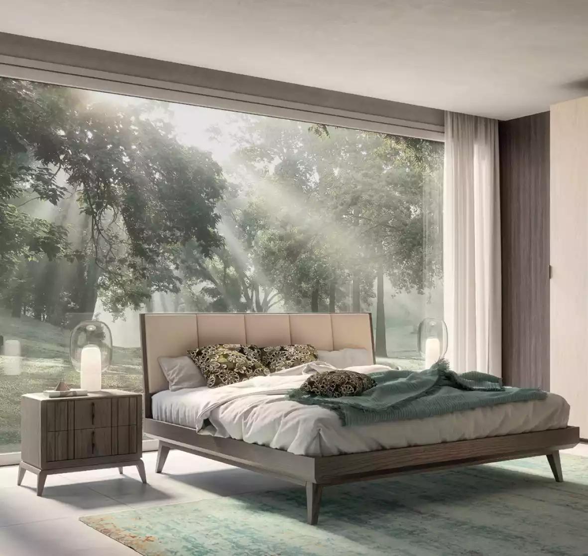 Schlafzimmer Set Bett 2x Nachttische Design Luxus 3tlg Modern Betten