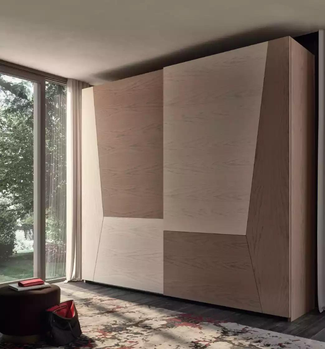 Kleiderschrank braun Schlafzimmer Material Holz Schrank Luxus Modern