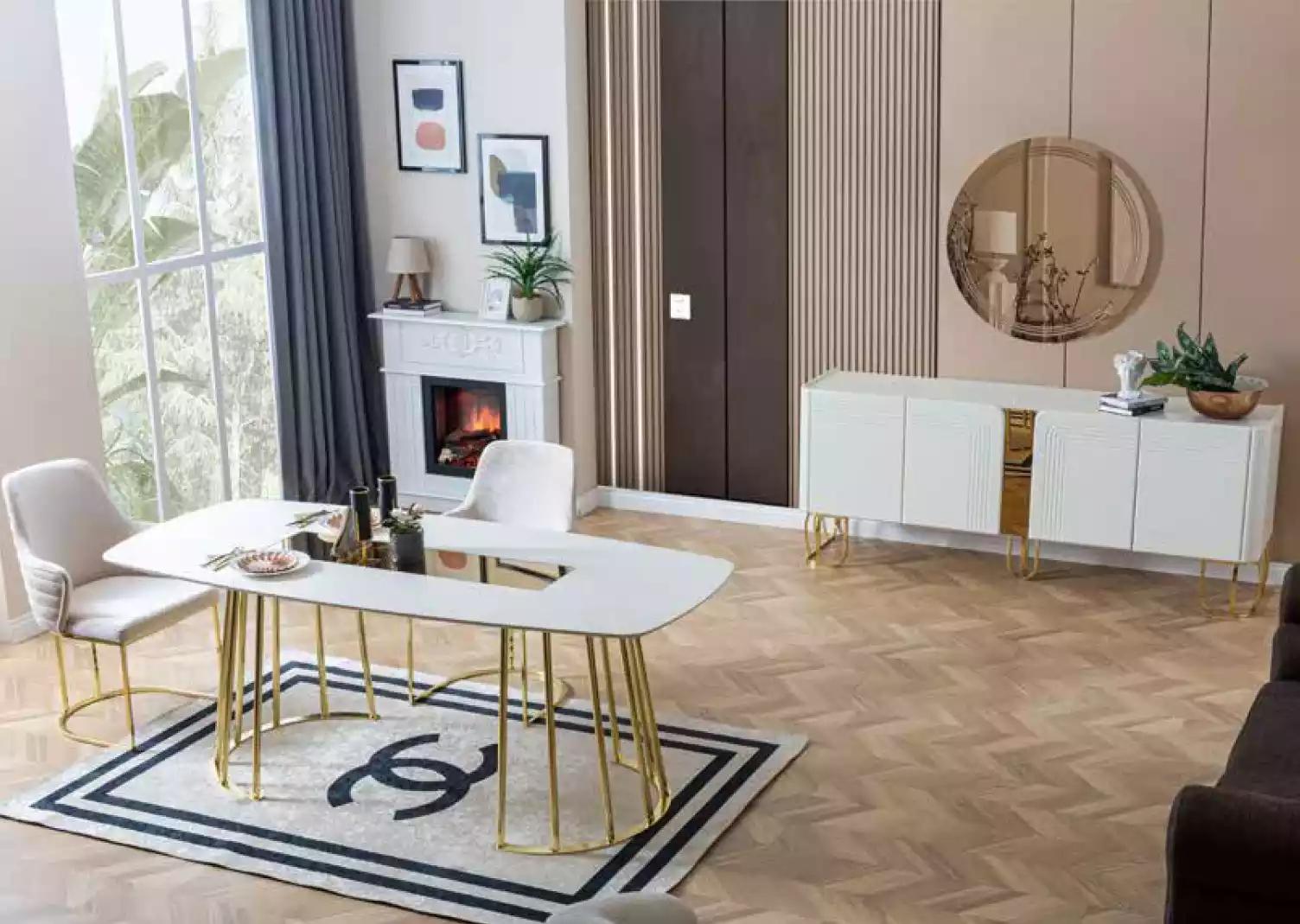 Tisch Stühle 7tlg Esszimmer Holztisch Esszimmer Set Gruppe Design
