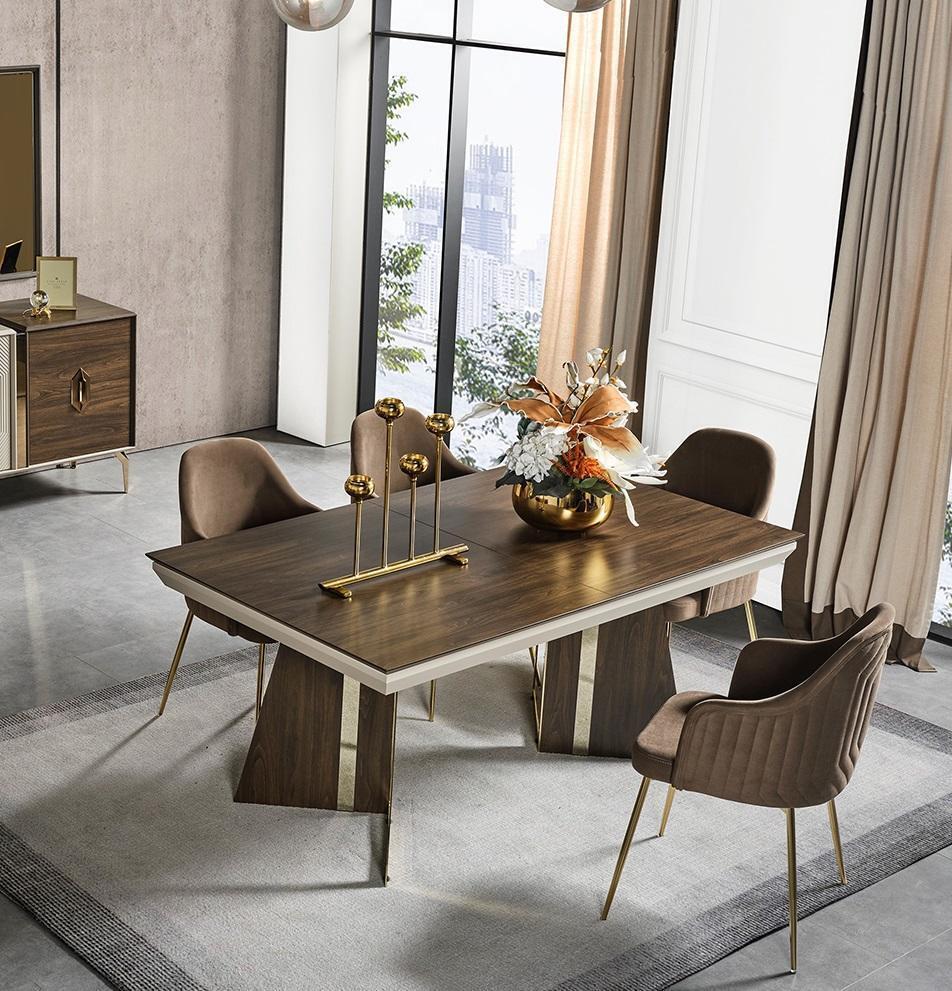 Esszimmer Garnitur Set Esstisch 6x Stühle Komplettes Set Luxus 7tlg