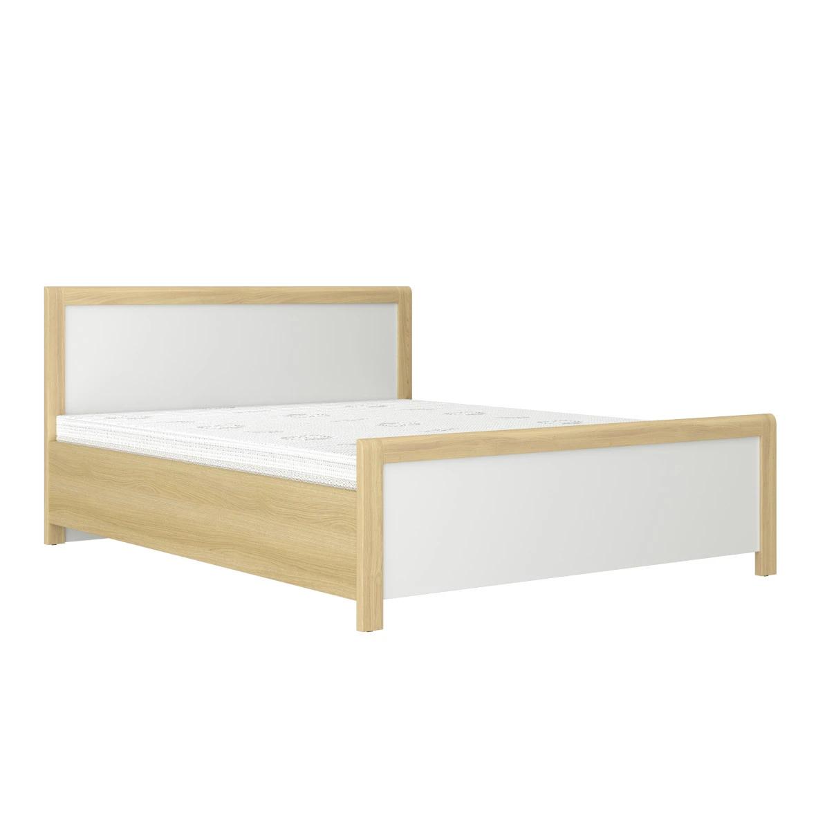 Schlafzimmer Holzbett Weißes Doppelbett Designer Helles Holzgestell