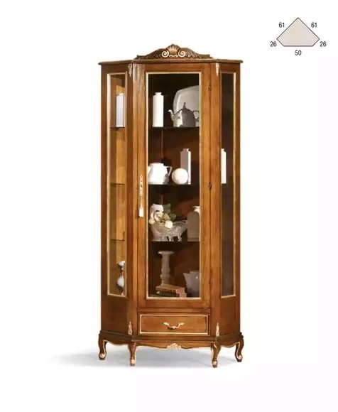 Vitrinen Massive Holz Glas Schrank Wohnzimmer Möbel Klassischе Neu